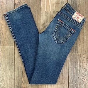 True Religion Distressed Low Rise Bootcut Jeans💙